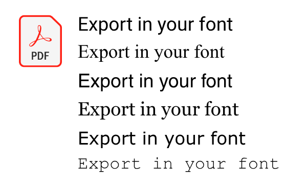 Select fonts in Sally