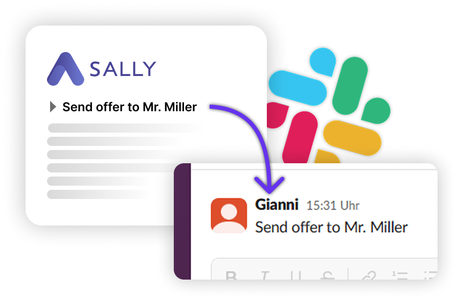 Sally AI Slack integration โ send an insight as a Slack message