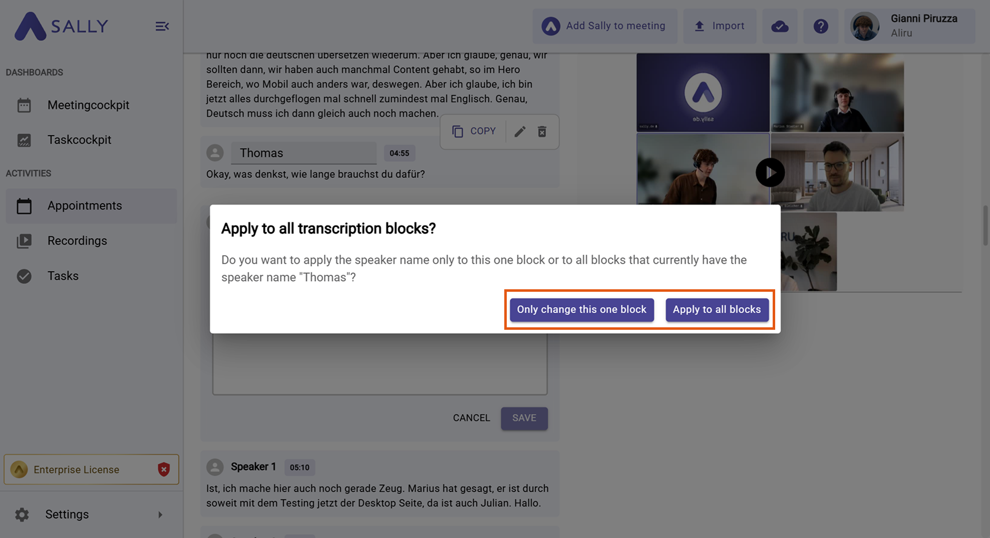 Screenshot showing edit text field