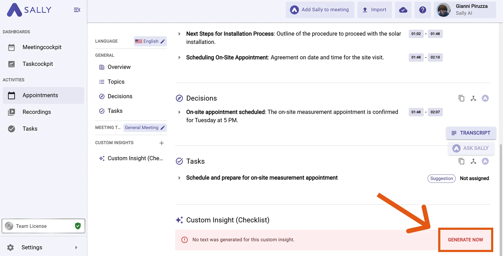 Generate Custom Insight