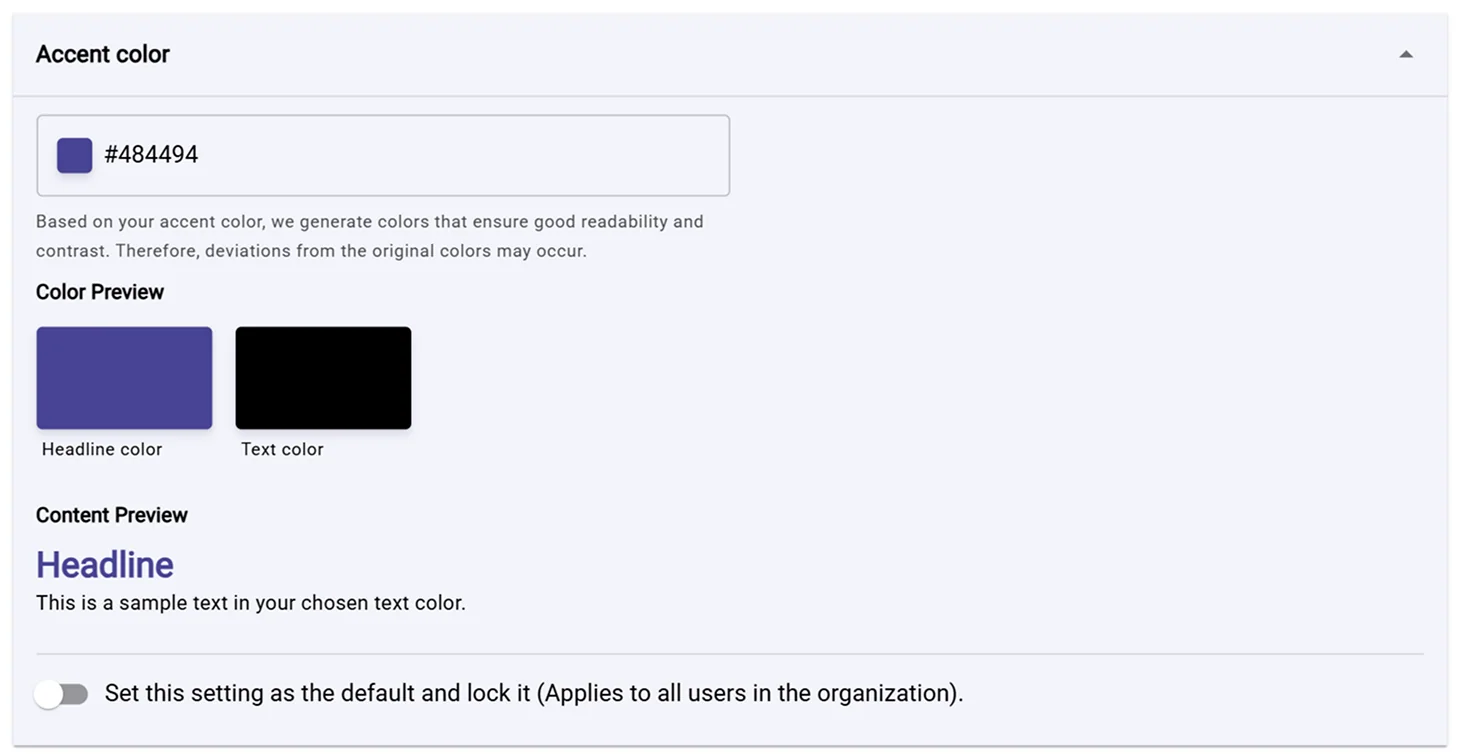 Footer configuration options in Sally settings