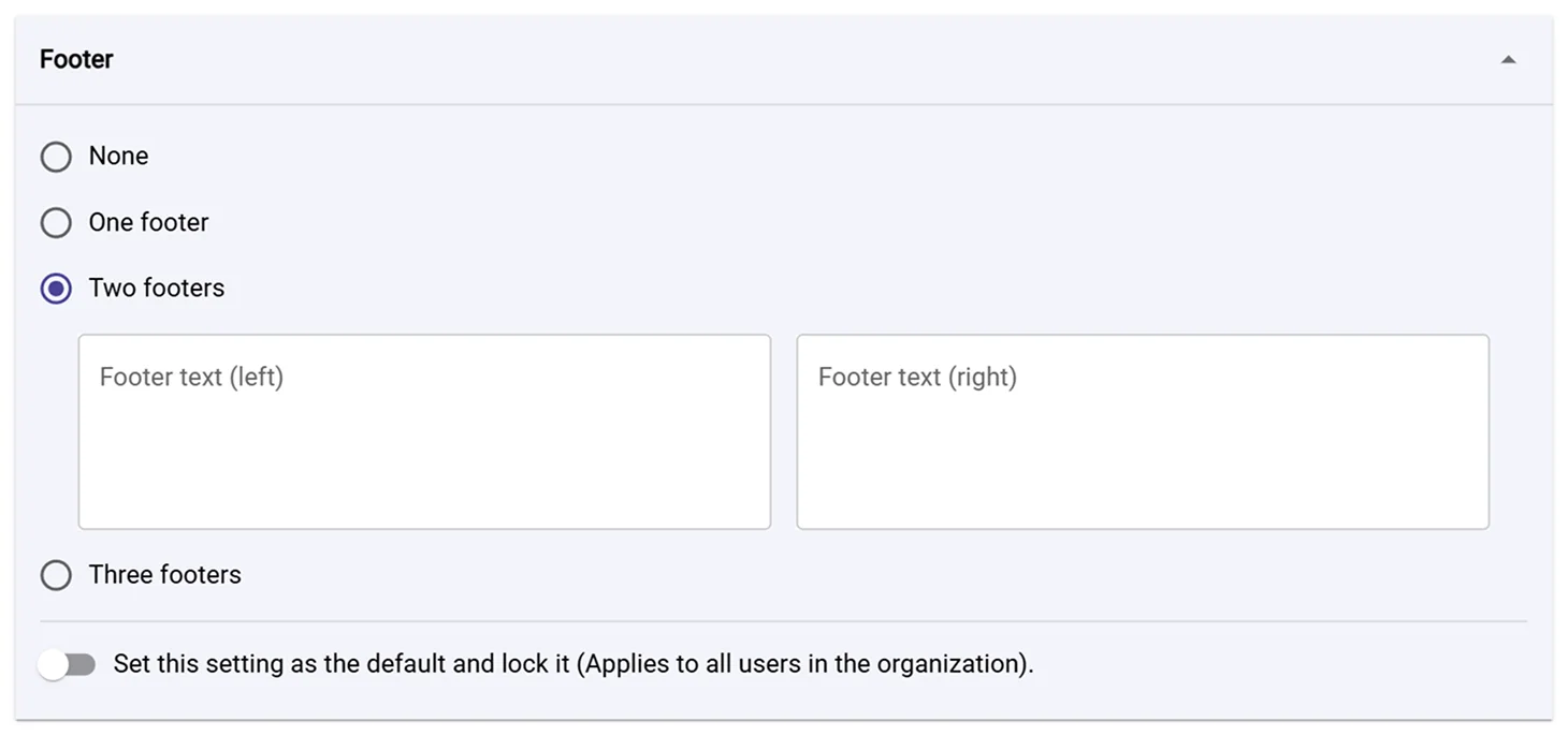 Download restrictions options in Sally settings
