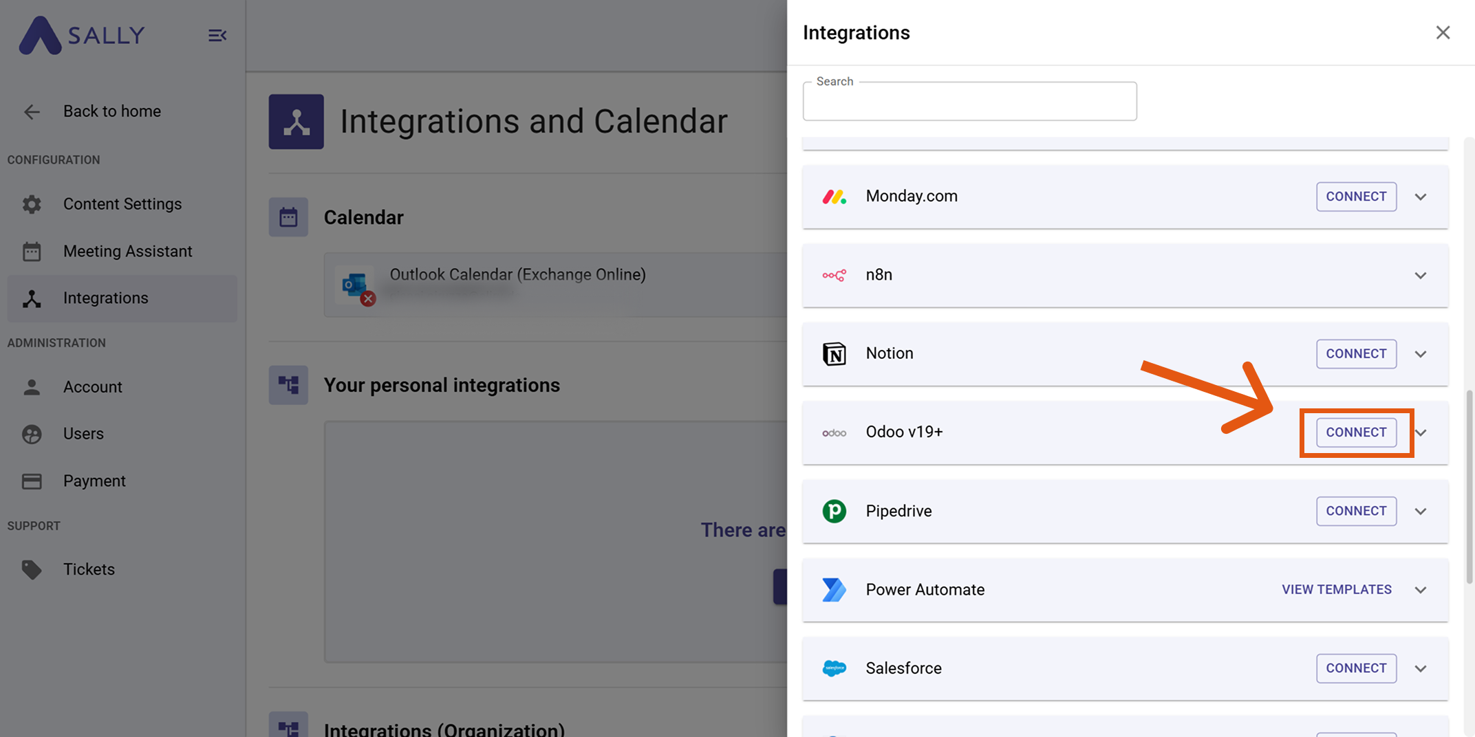 Select Odoo integration