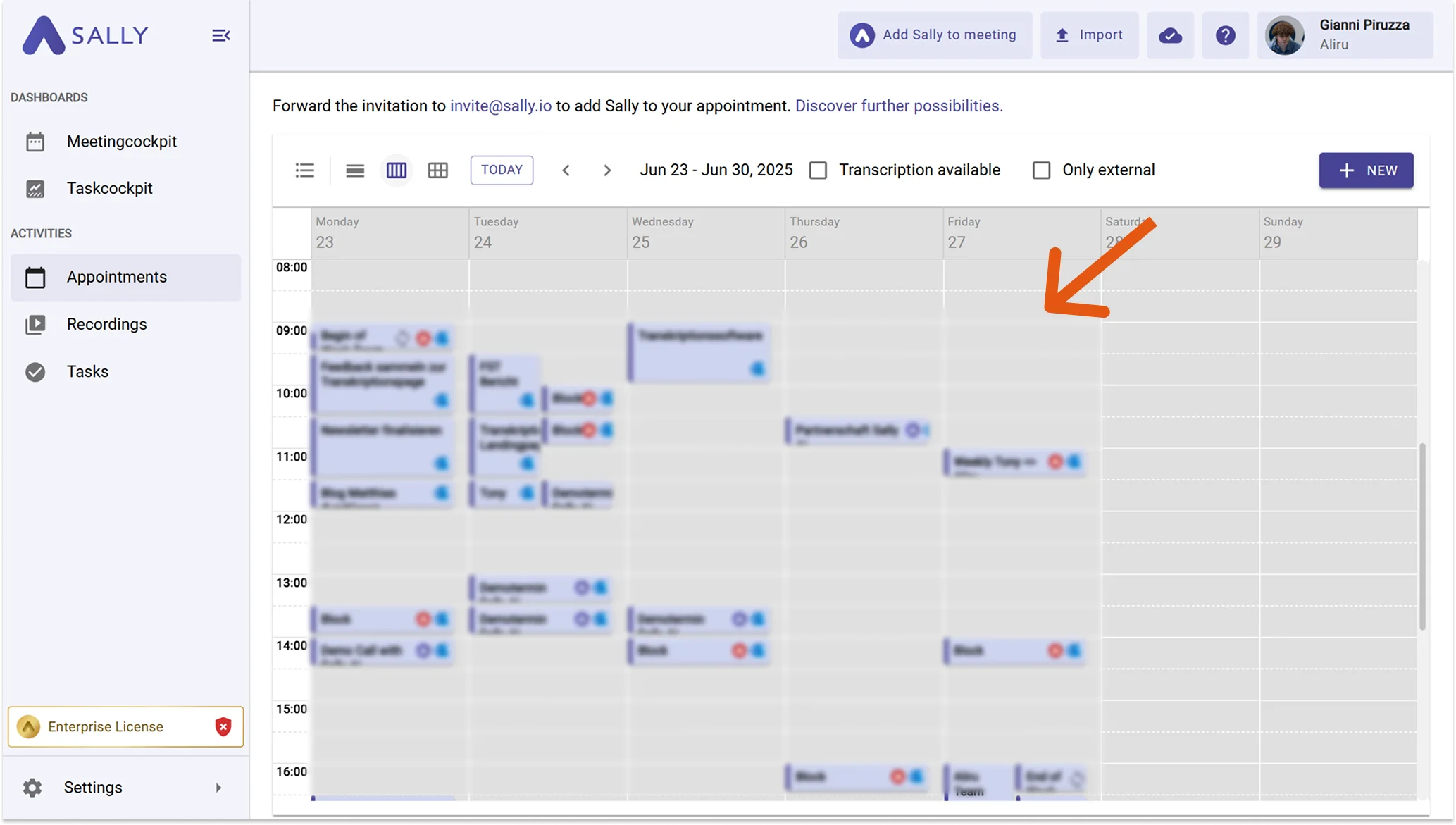 Microsoft login screen for Outlook calendar integration