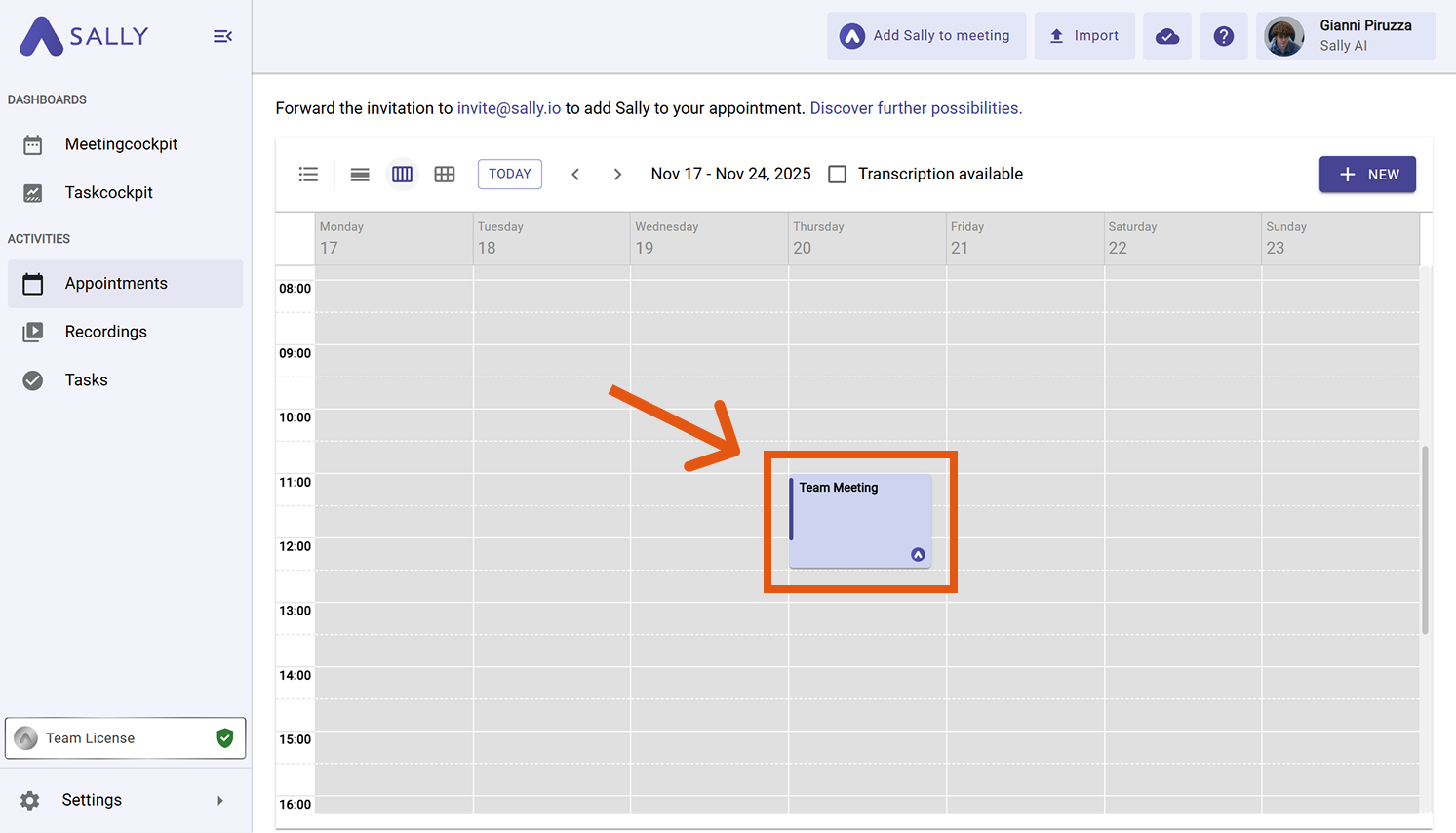 Open meeting in Sally