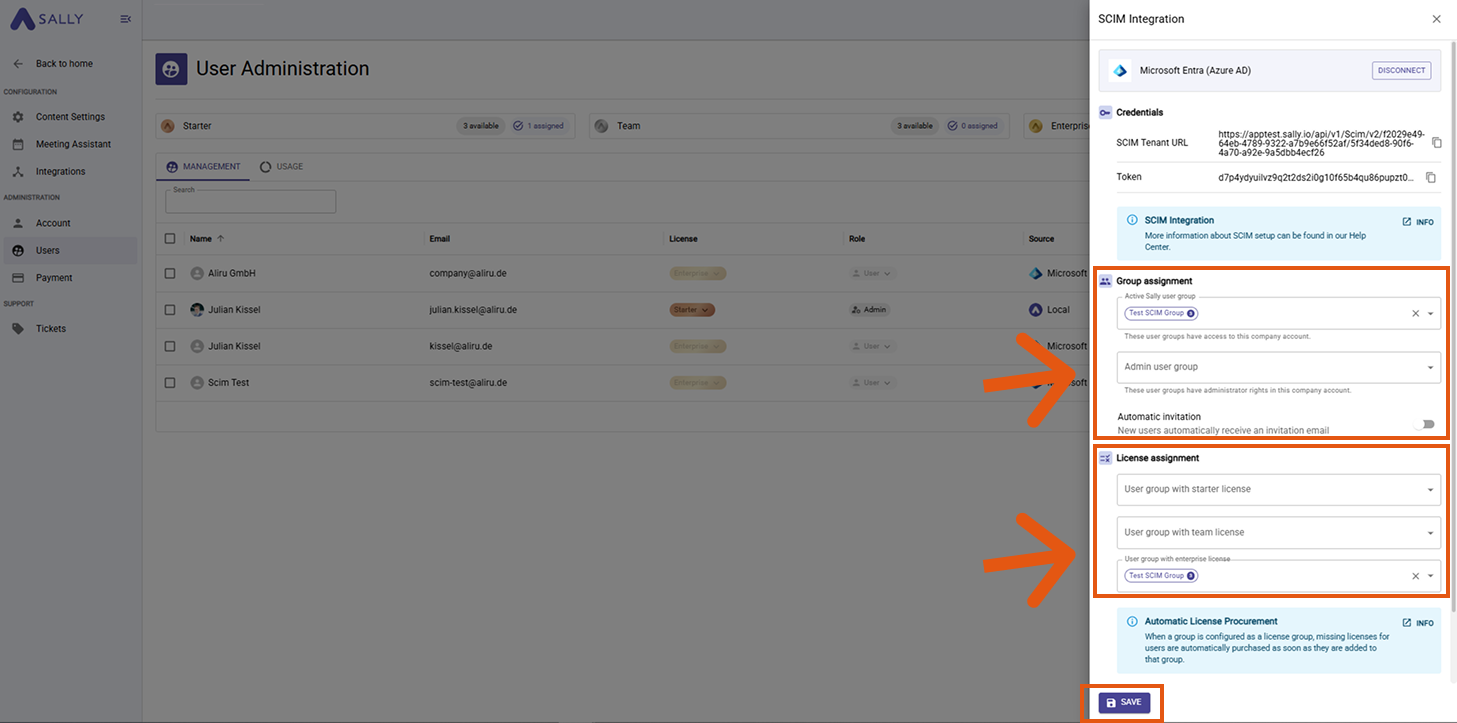 Assign groups and licenses