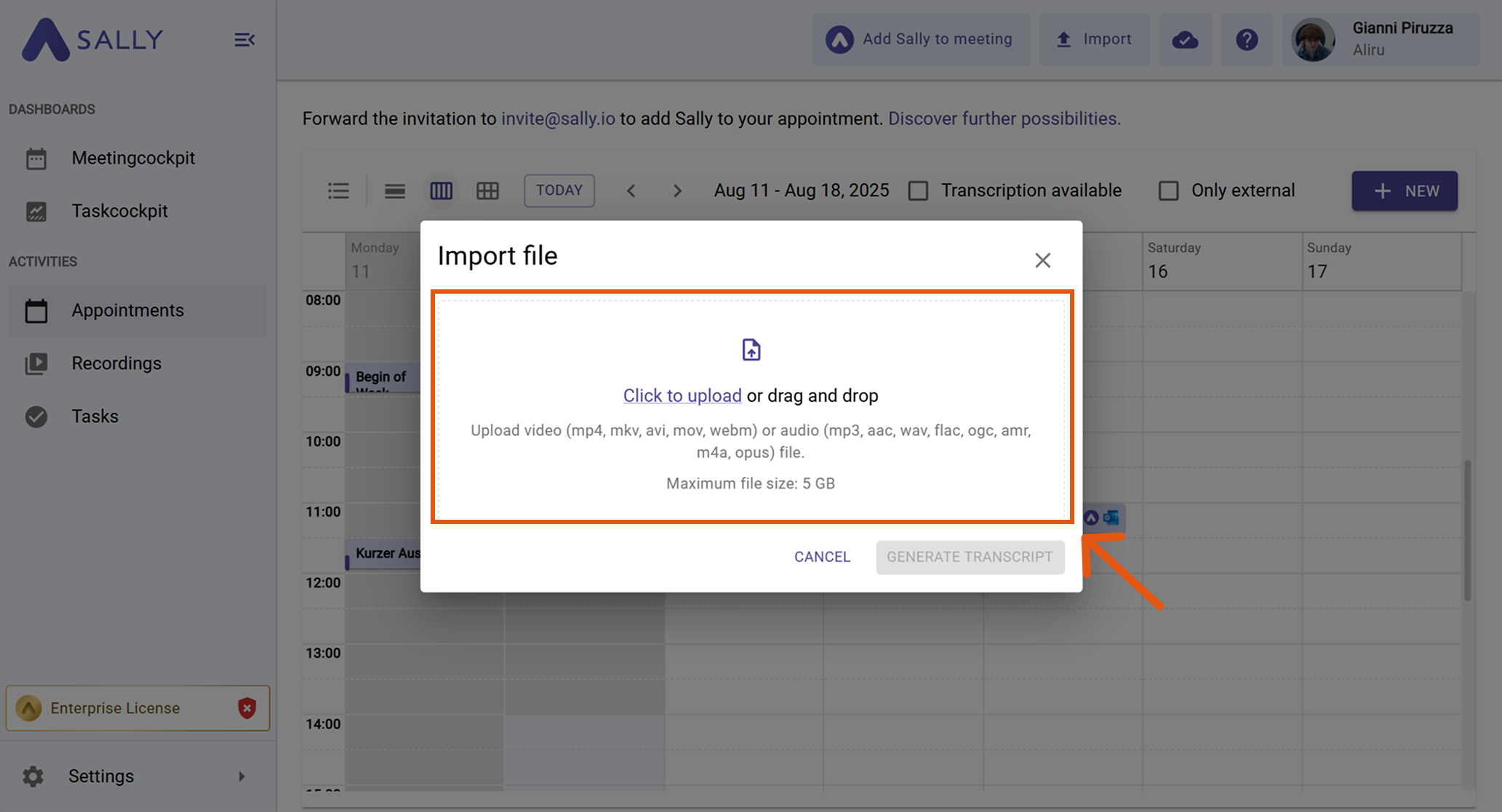 Transcribe your mp4, mp3 or wav