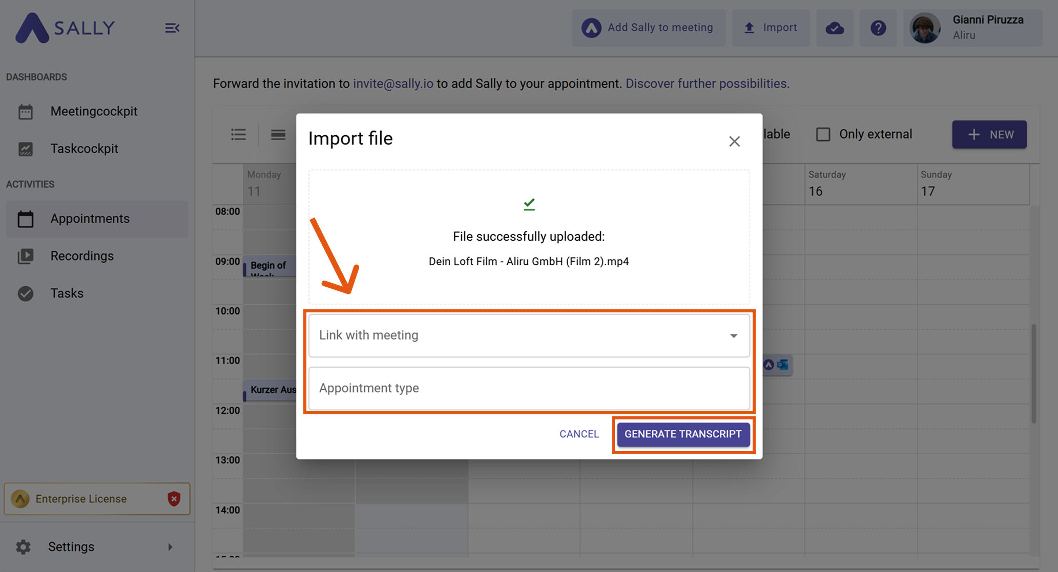 Generate a transcript of your video and audio files