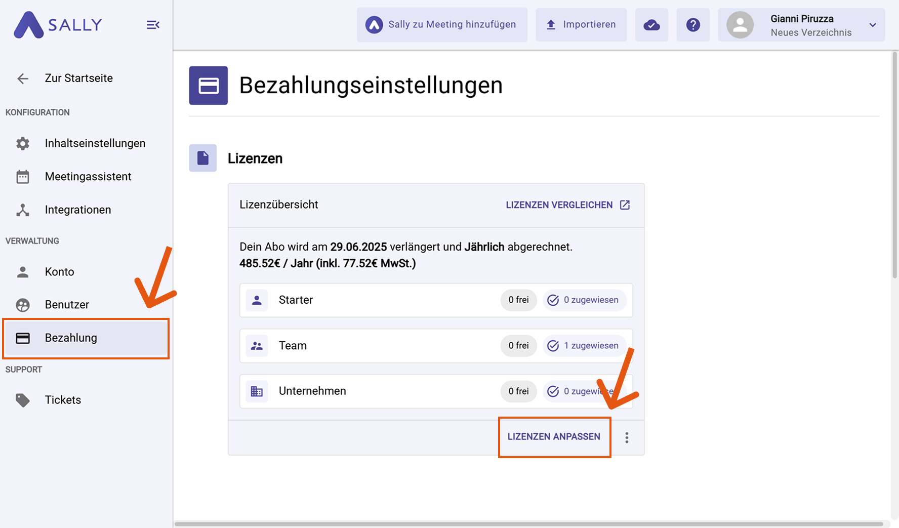 Zum Bereich Bezahlung wechseln