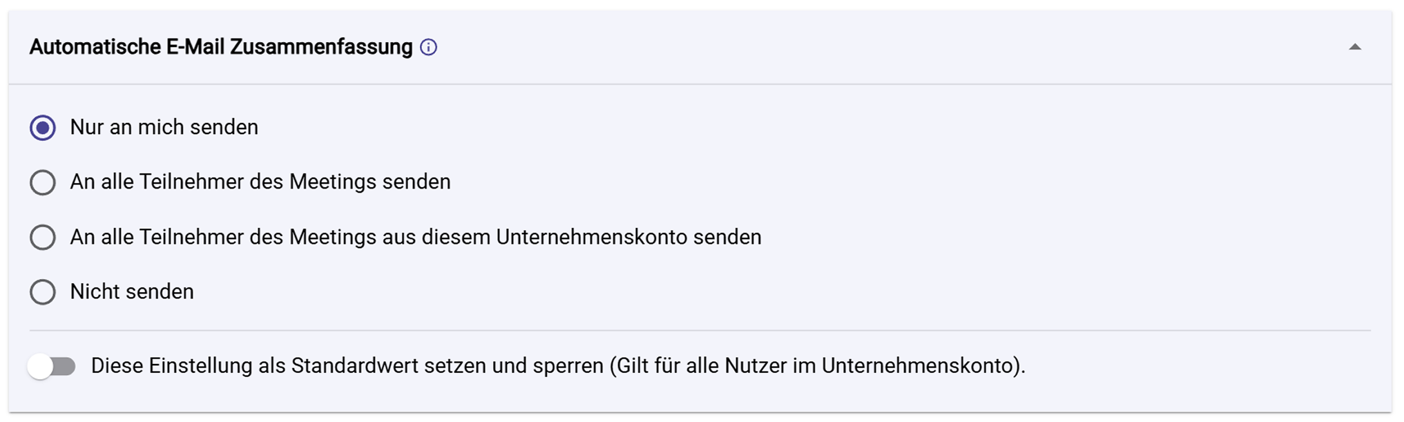 Optionen für automatische Zusammenfassungs-E-Mails