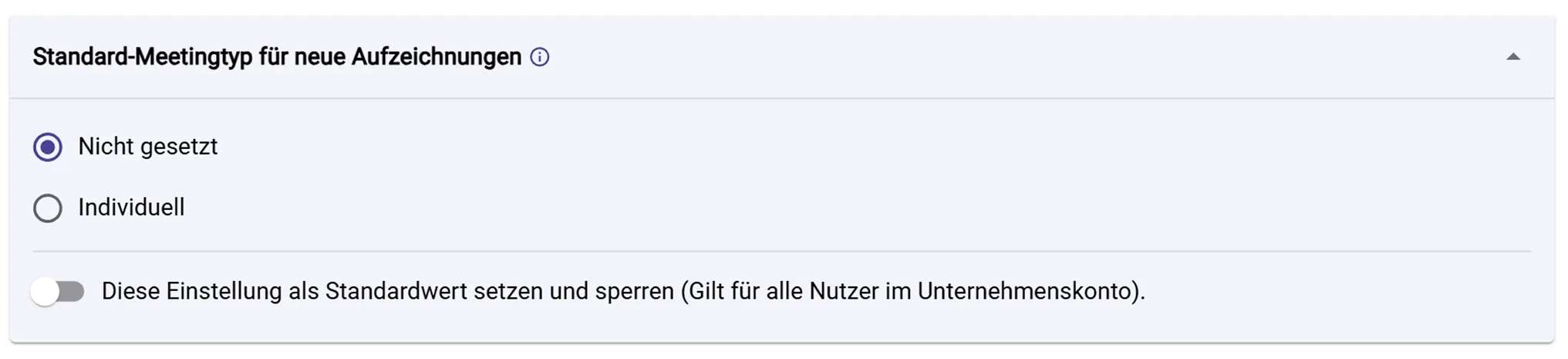 Standard-Meetingtyp