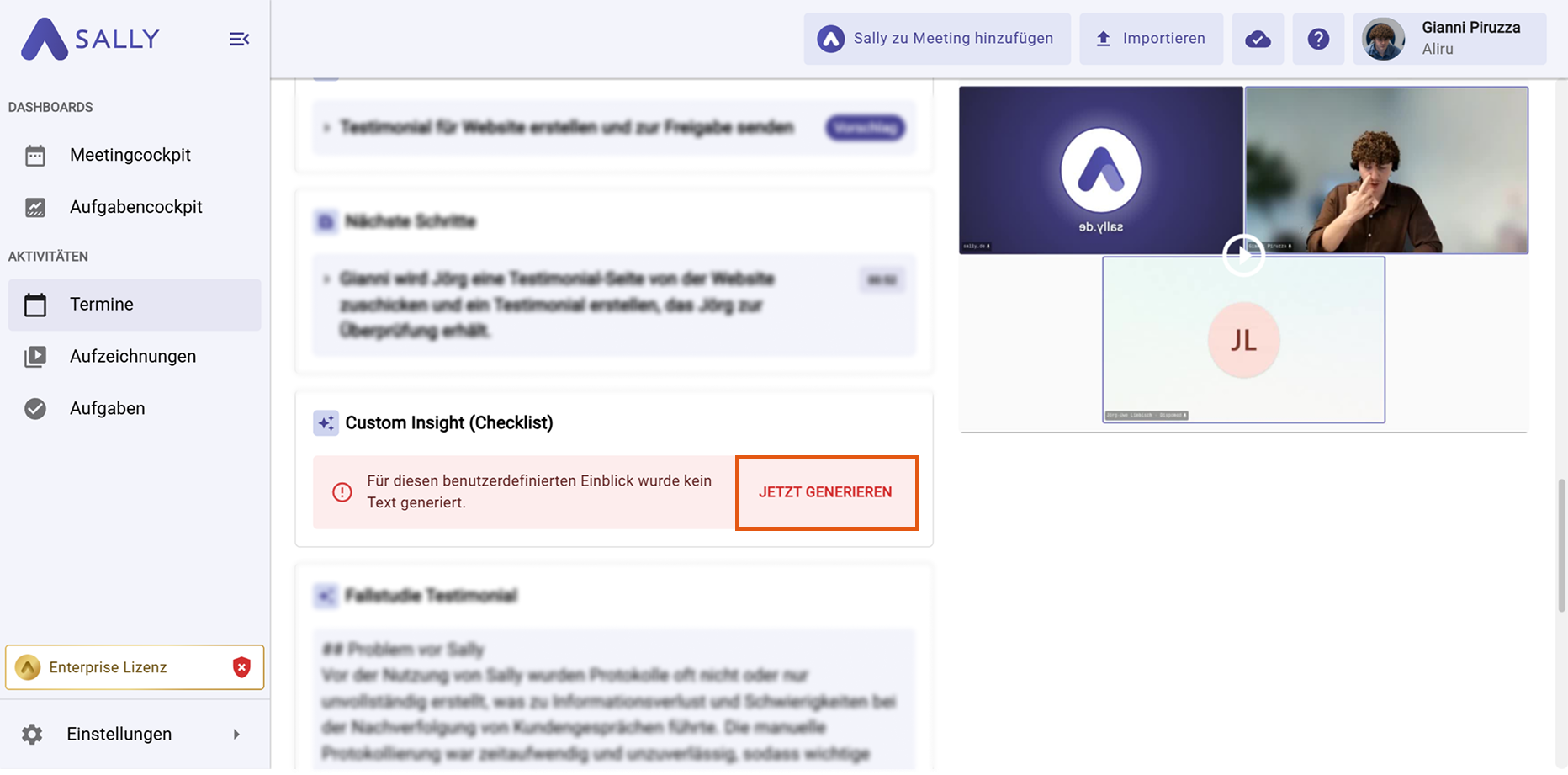 3-Schritte-Setup für Benutzerdefinierte Einblicke