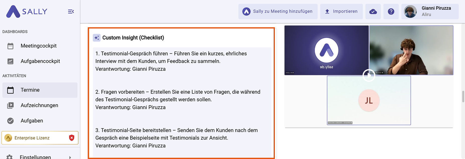 3-Schritte-Setup für Benutzerdefinierte Einblicke