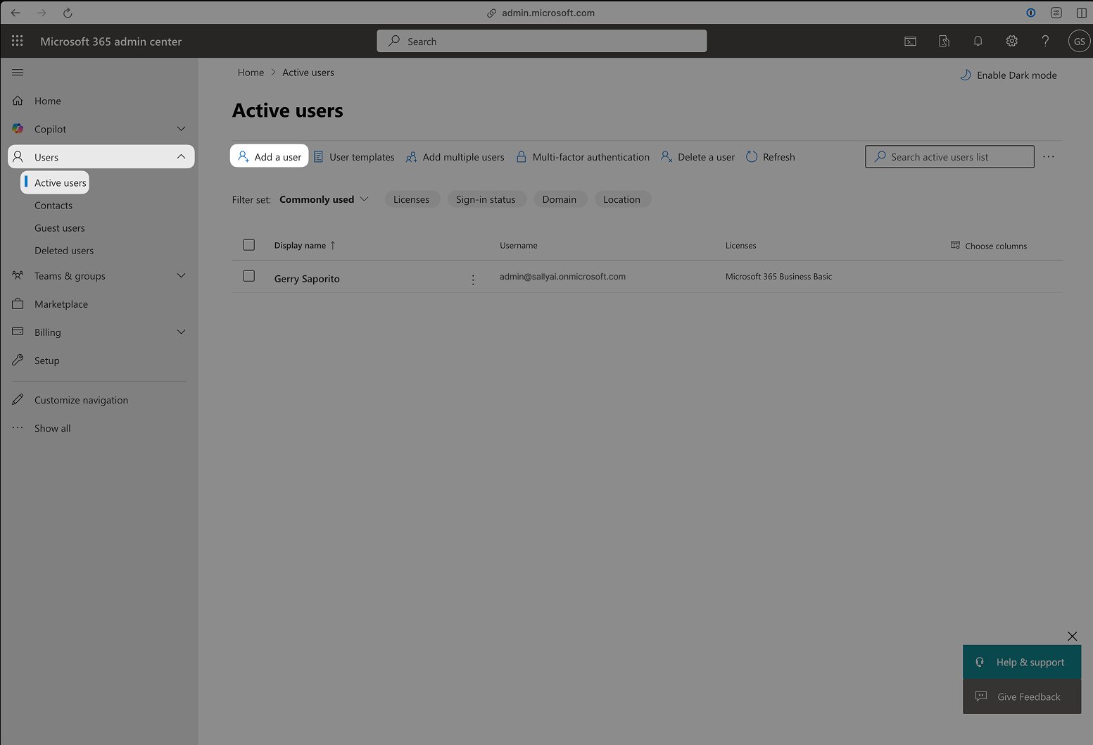 Sally AI MS Teams Credentials