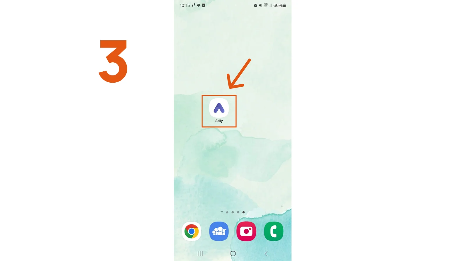 Sally App-Symbol auf dem Android-Startbildschirm