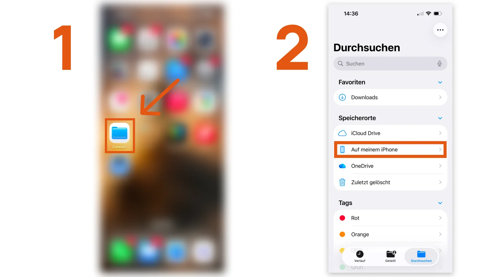 Sally Aufnahmen aufrufen in iOS