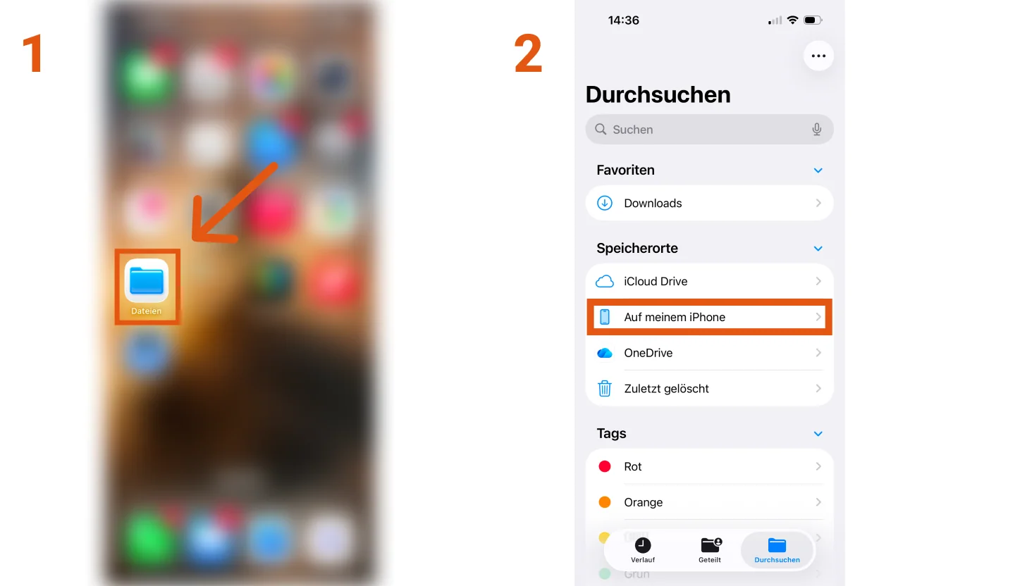 Sally Aufnahmen aufrufen in iOS