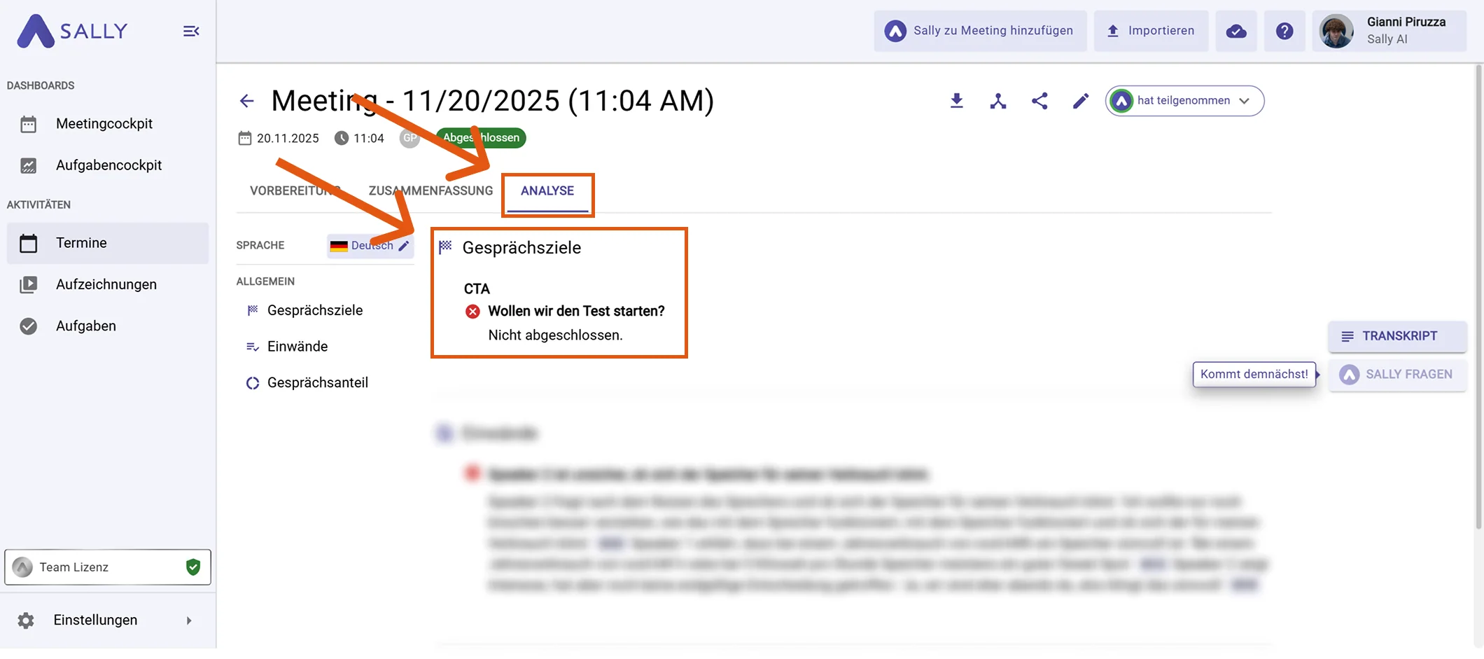 Sally AI Sales Analytics