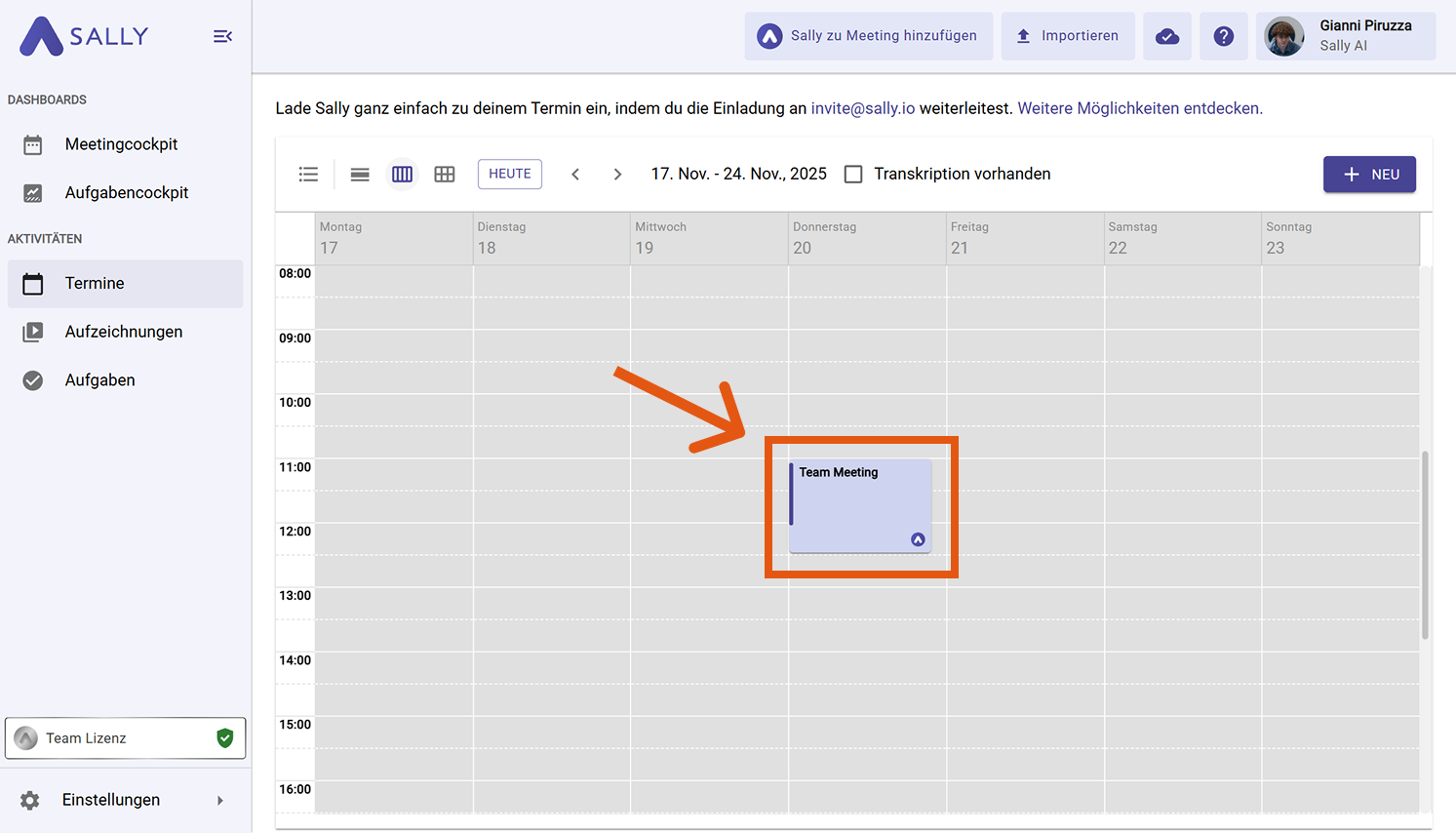 Open meeting in Sally
