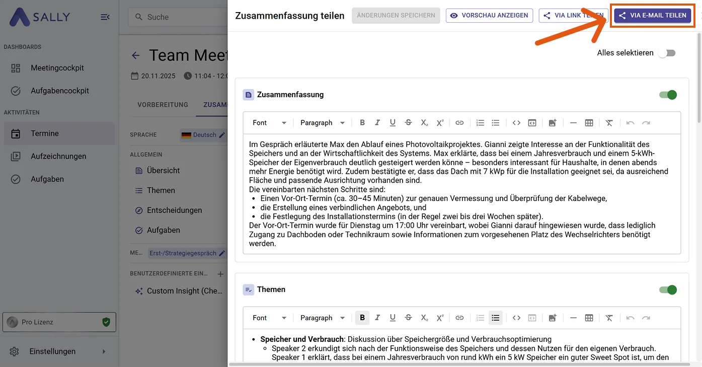 Tab Via E-Mail teilen
